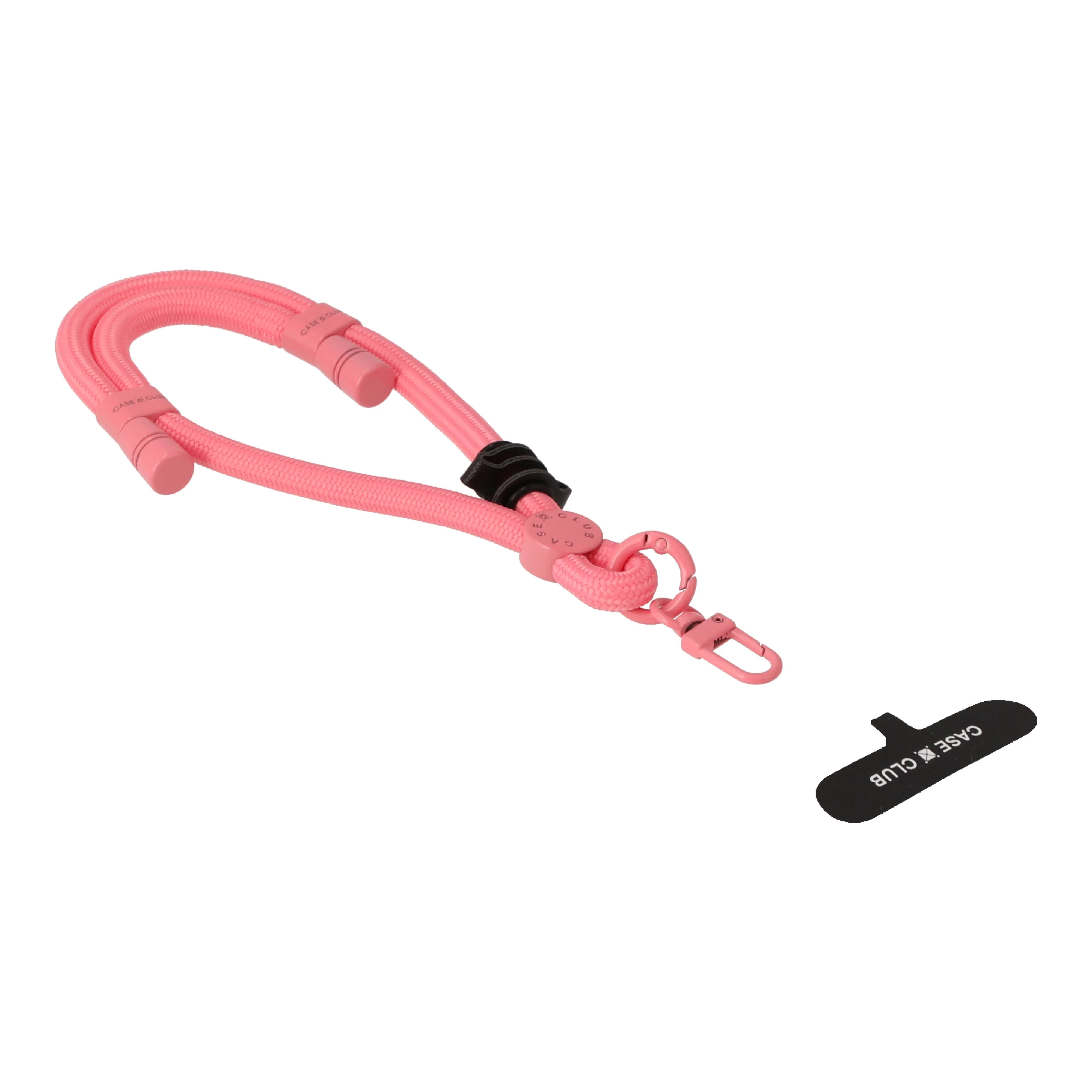 rose pink rope wrist strap
